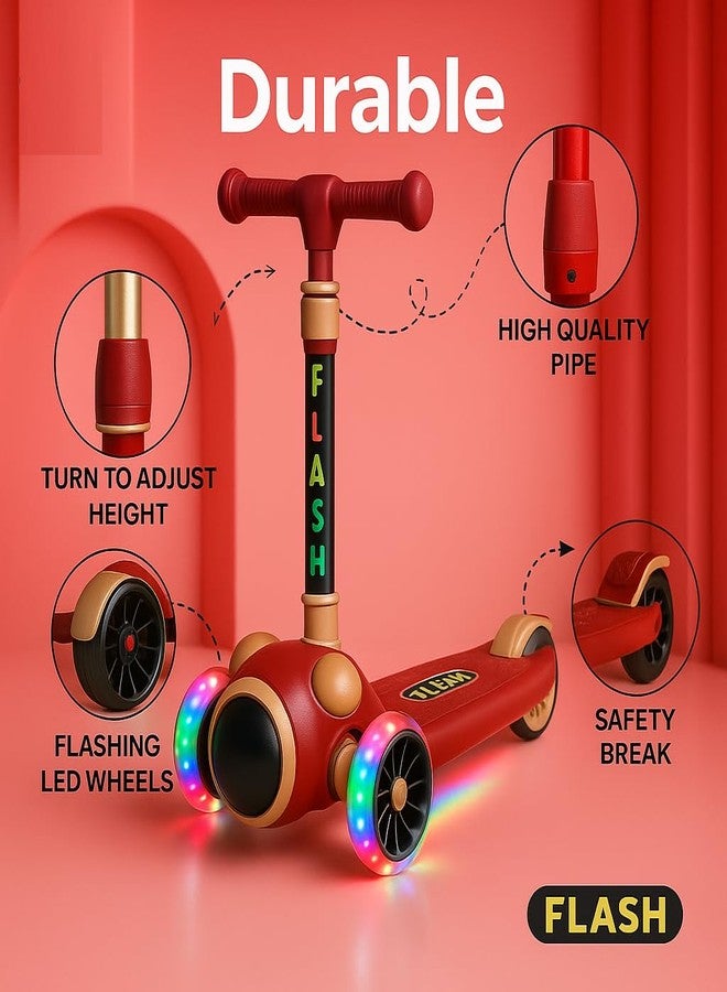 TOBY Kick Scooter for Kids with Underbody Glow & Music 3 Wheel | Adjustable Height, Foldable Design for Boys & Girls - Image 5